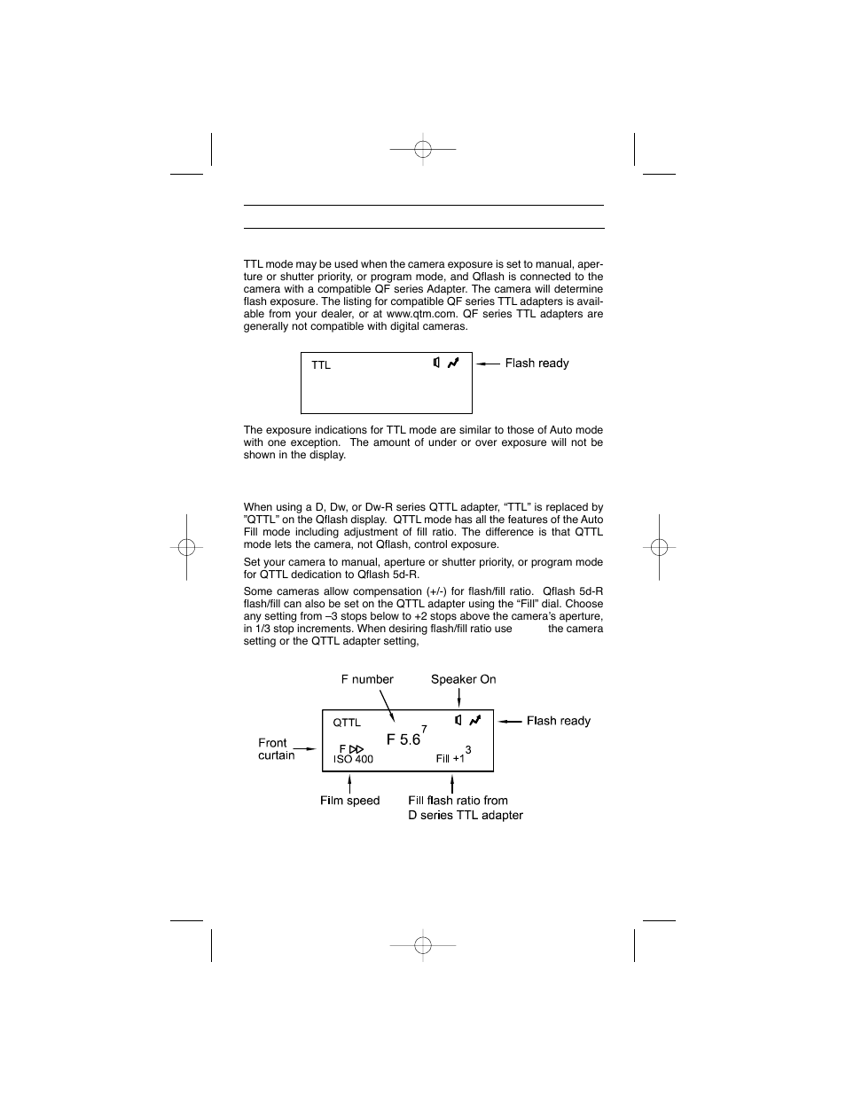 Ttl and qttl mode operation | Quantum Instruments QFX5d-R User Manual | Page 23 / 40