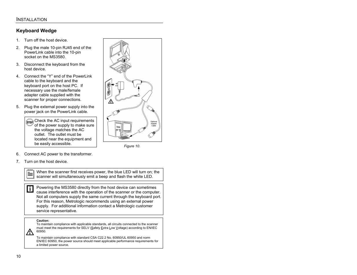 Keyboard wedge | Quantum Instruments MS3580 User Manual | Page 14 / 56