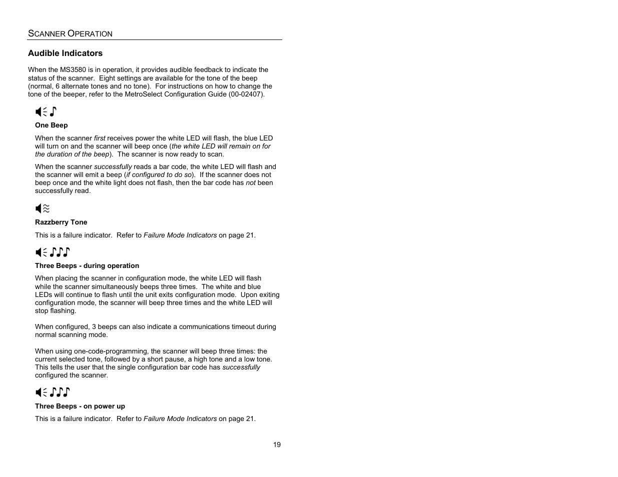 Indicators, Audible | Quantum Instruments MS3580 User Manual | Page 23 / 56