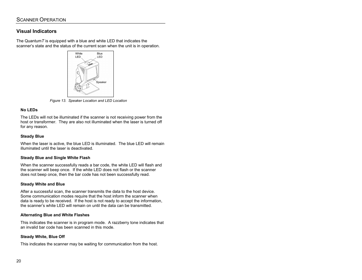 Visual, Visual indicators | Quantum Instruments MS3580 User Manual | Page 24 / 56