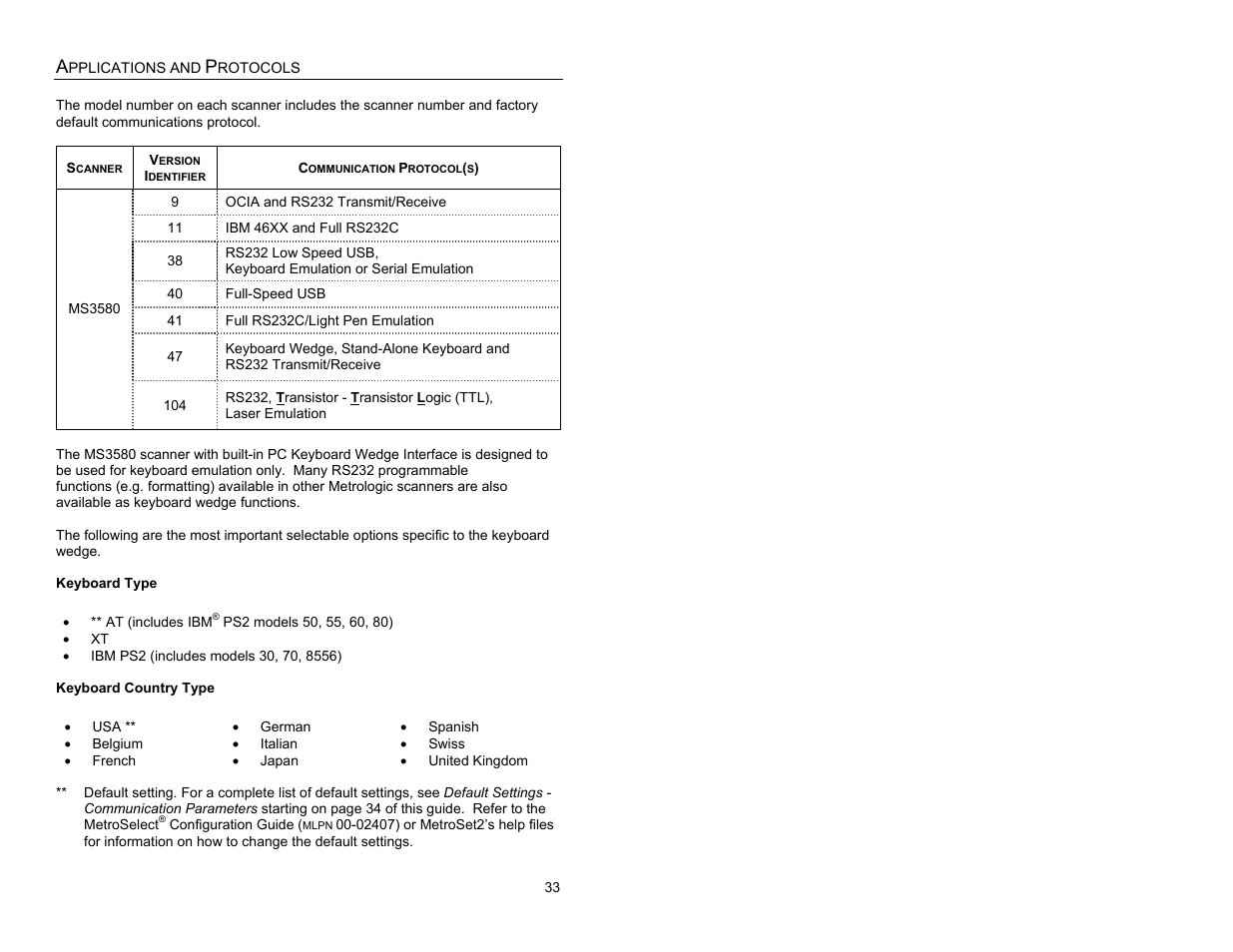 Applications and protocols | Quantum Instruments MS3580 User Manual | Page 37 / 56