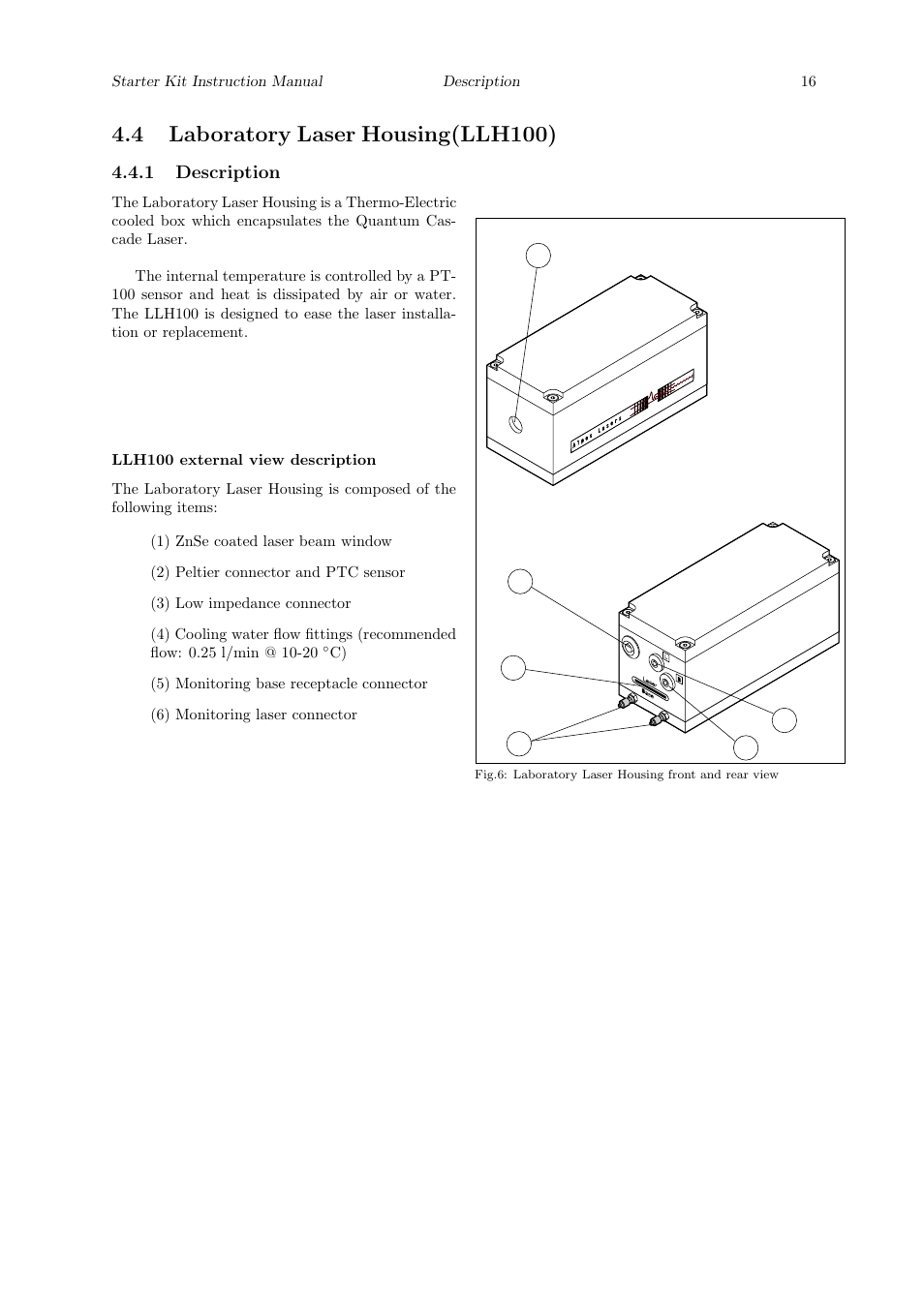 4 laboratory laser housing(llh100) | Quantum Instruments Cascade Laser Starter Kit User Manual | Page 17 / 60