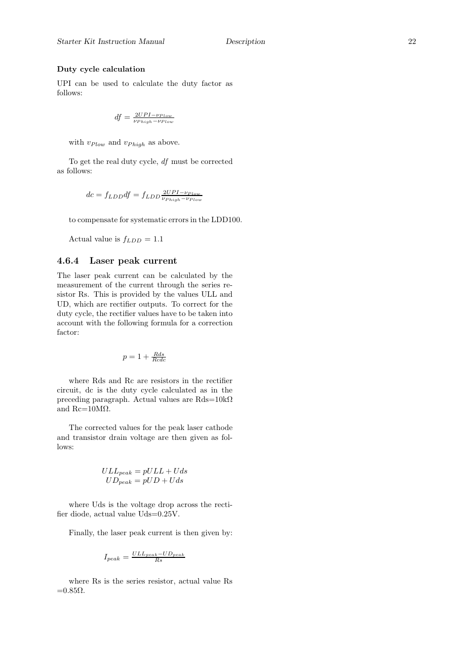 4 laser peak current | Quantum Instruments Cascade Laser Starter Kit User Manual | Page 23 / 60