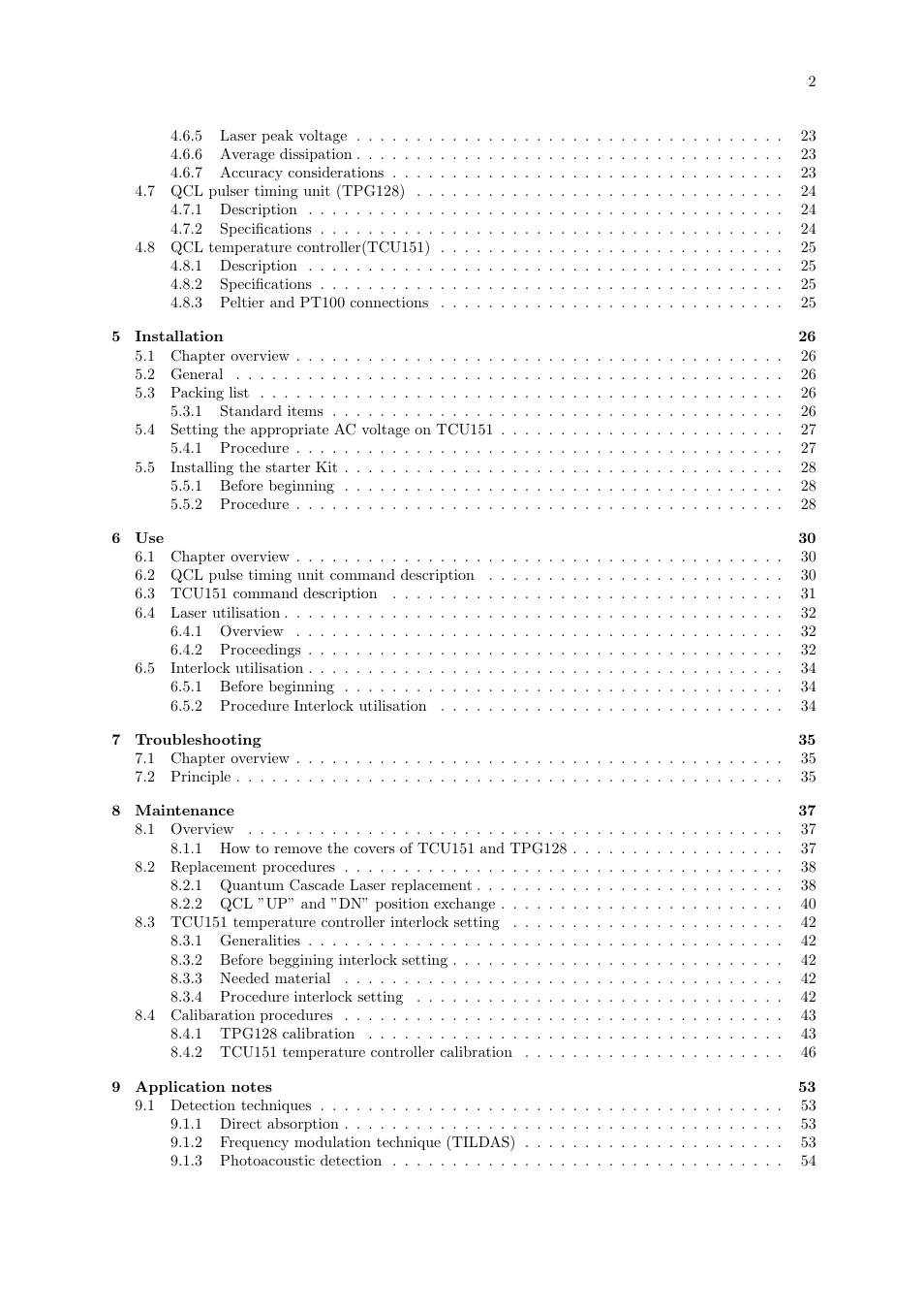 Quantum Instruments Cascade Laser Starter Kit User Manual | Page 3 / 60
