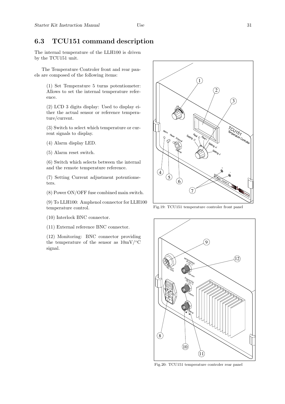 3 tcu151 command description, Starter kit instruction manual use 31, Csignal | Tcu151 | Quantum Instruments Cascade Laser Starter Kit User Manual | Page 32 / 60