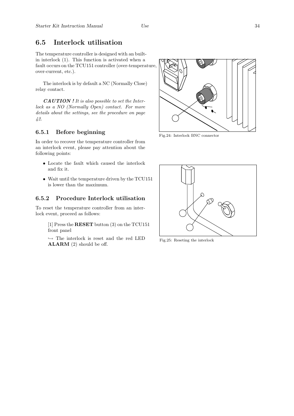 5 interlock utilisation, 1 before beginning, 2 procedure interlock utilisation | Quantum Instruments Cascade Laser Starter Kit User Manual | Page 35 / 60