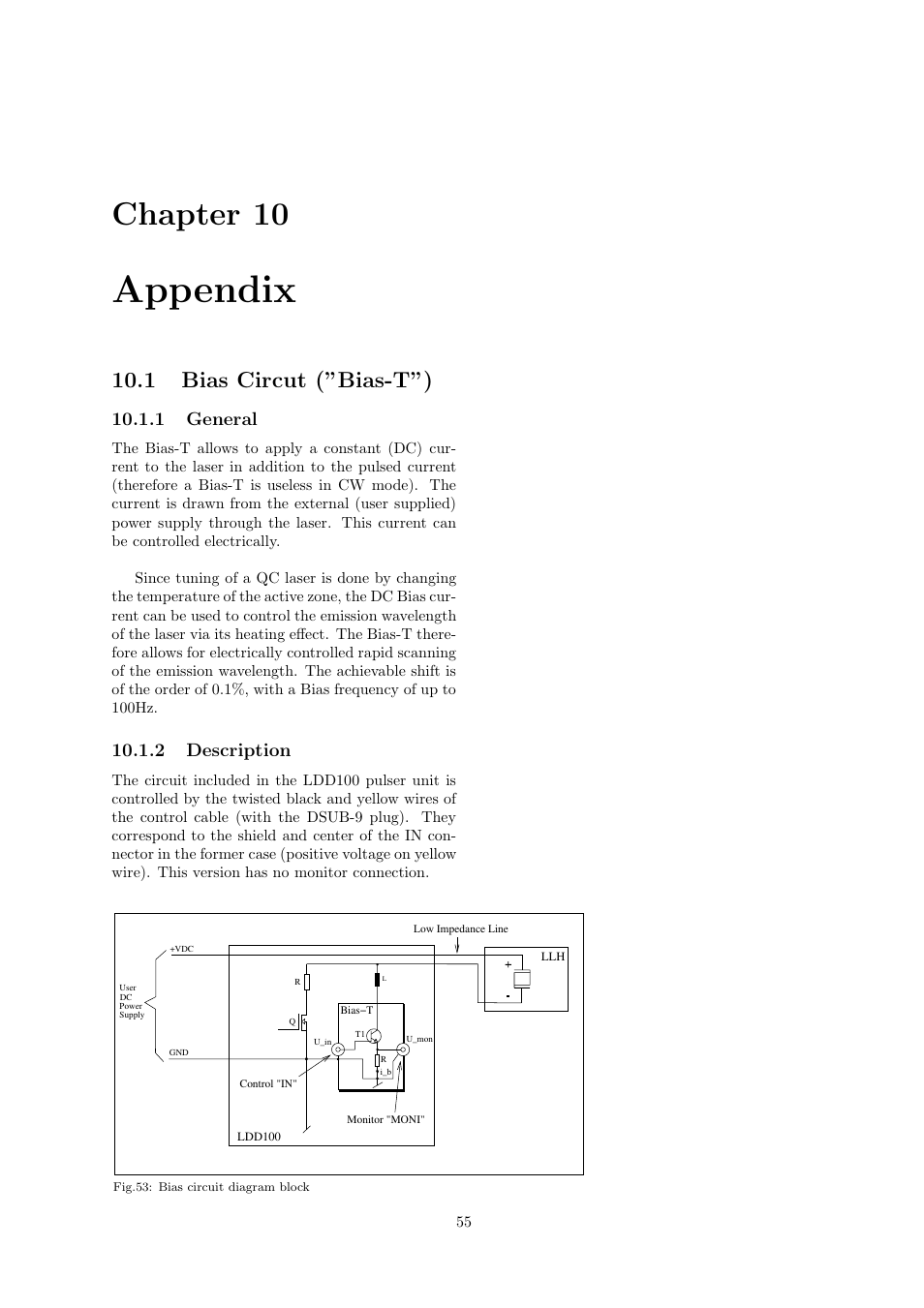 Appendix, Chapter 10, 1 bias circut (”bias-t”) | 1 general, 2 description | Quantum Instruments Cascade Laser Starter Kit User Manual | Page 56 / 60