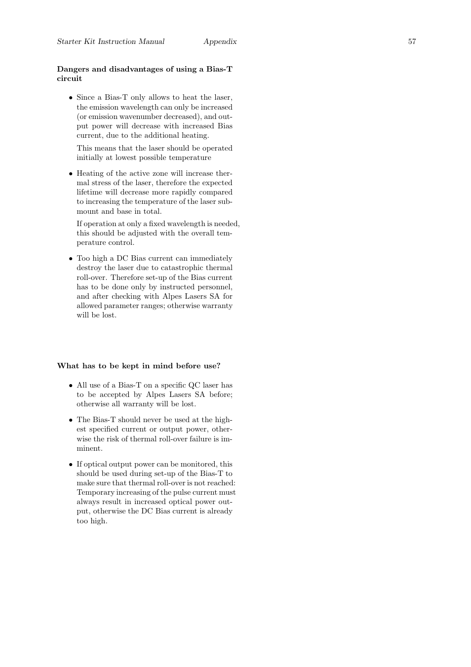 Quantum Instruments Cascade Laser Starter Kit User Manual | Page 58 / 60
