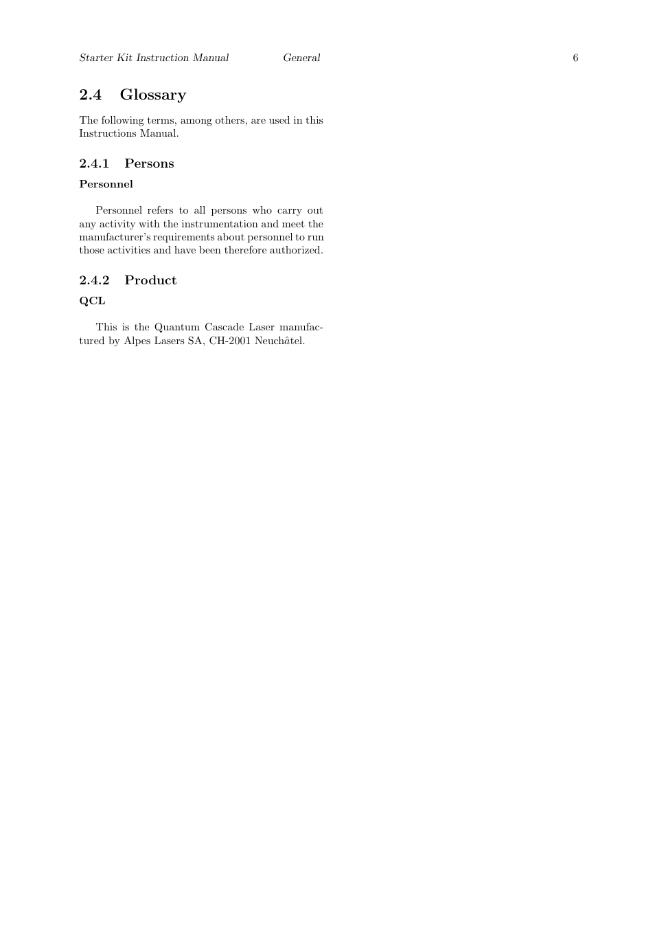 4 glossary | Quantum Instruments Cascade Laser Starter Kit User Manual | Page 7 / 60