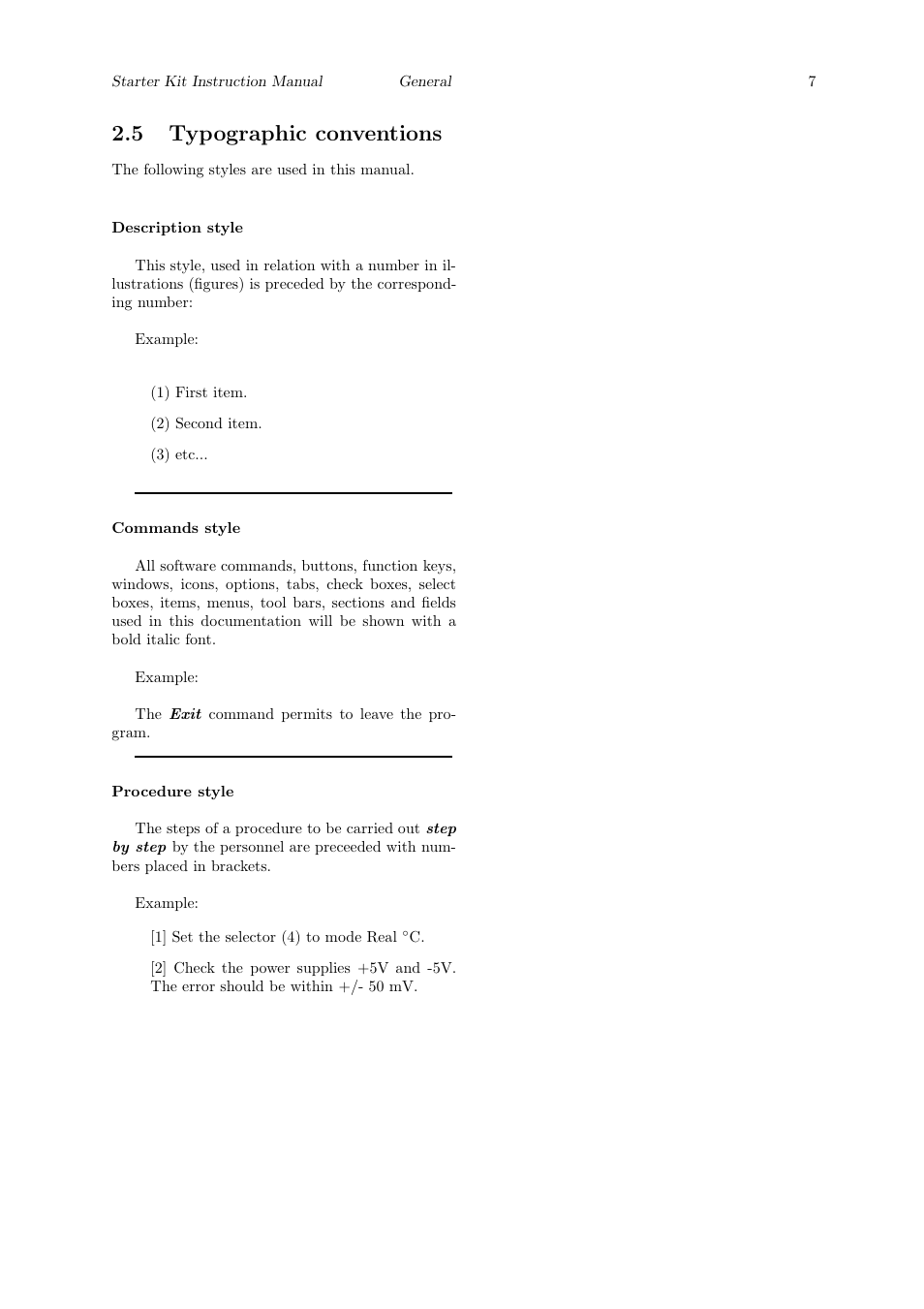 5 typographic conventions | Quantum Instruments Cascade Laser Starter Kit User Manual | Page 8 / 60