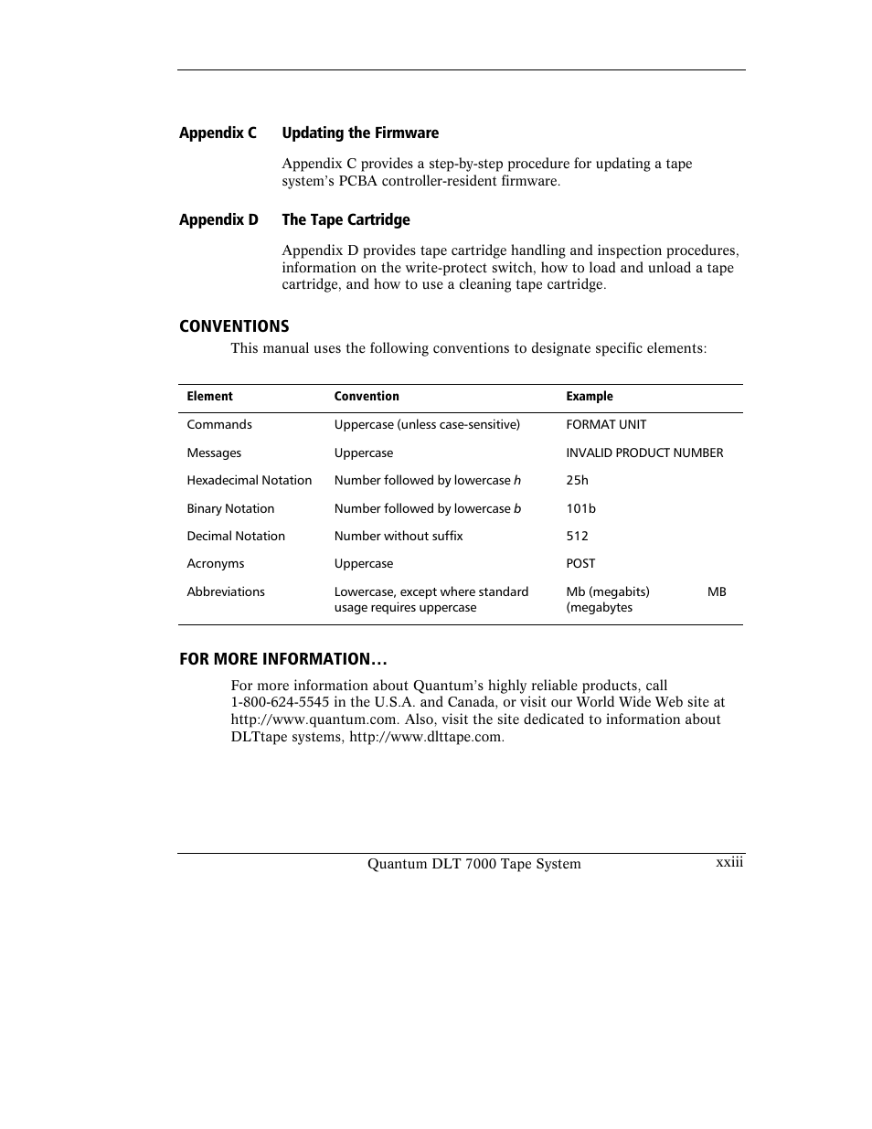 Quantum Instruments DLT 7000 User Manual | Page 23 / 312