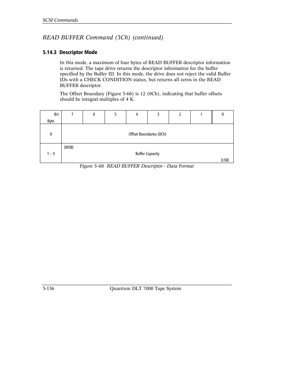 Read buffer command (3ch) (continued) | Quantum Instruments DLT 7000 User Manual | Page 240 / 312