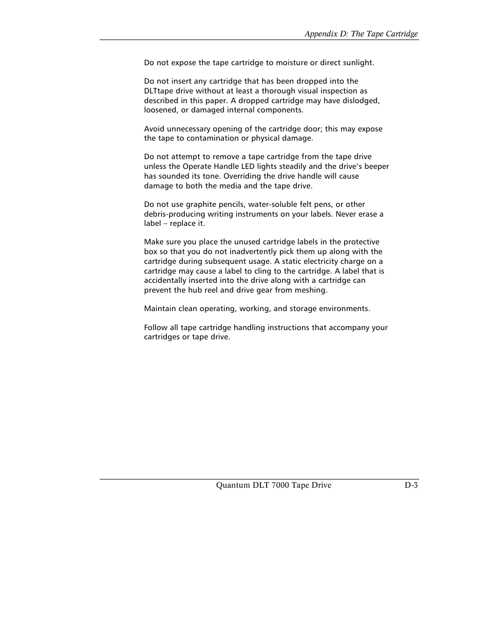 Quantum Instruments DLT 7000 User Manual | Page 295 / 312