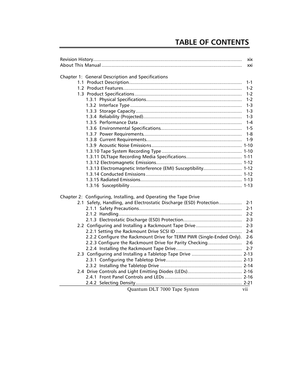 Quantum Instruments DLT 7000 User Manual | Page 7 / 312