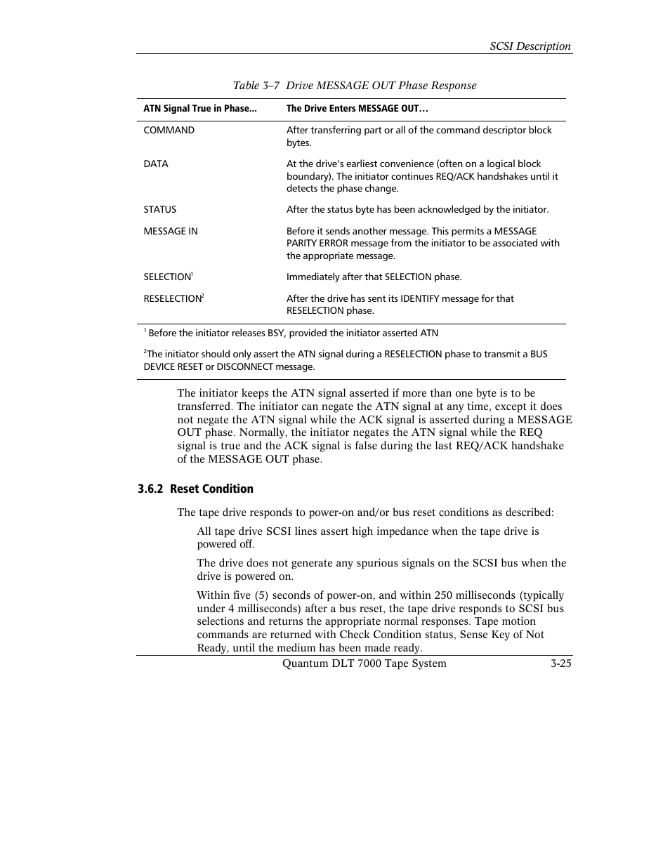 2 reset condition | Quantum Instruments DLT 7000 User Manual | Page 89 / 312