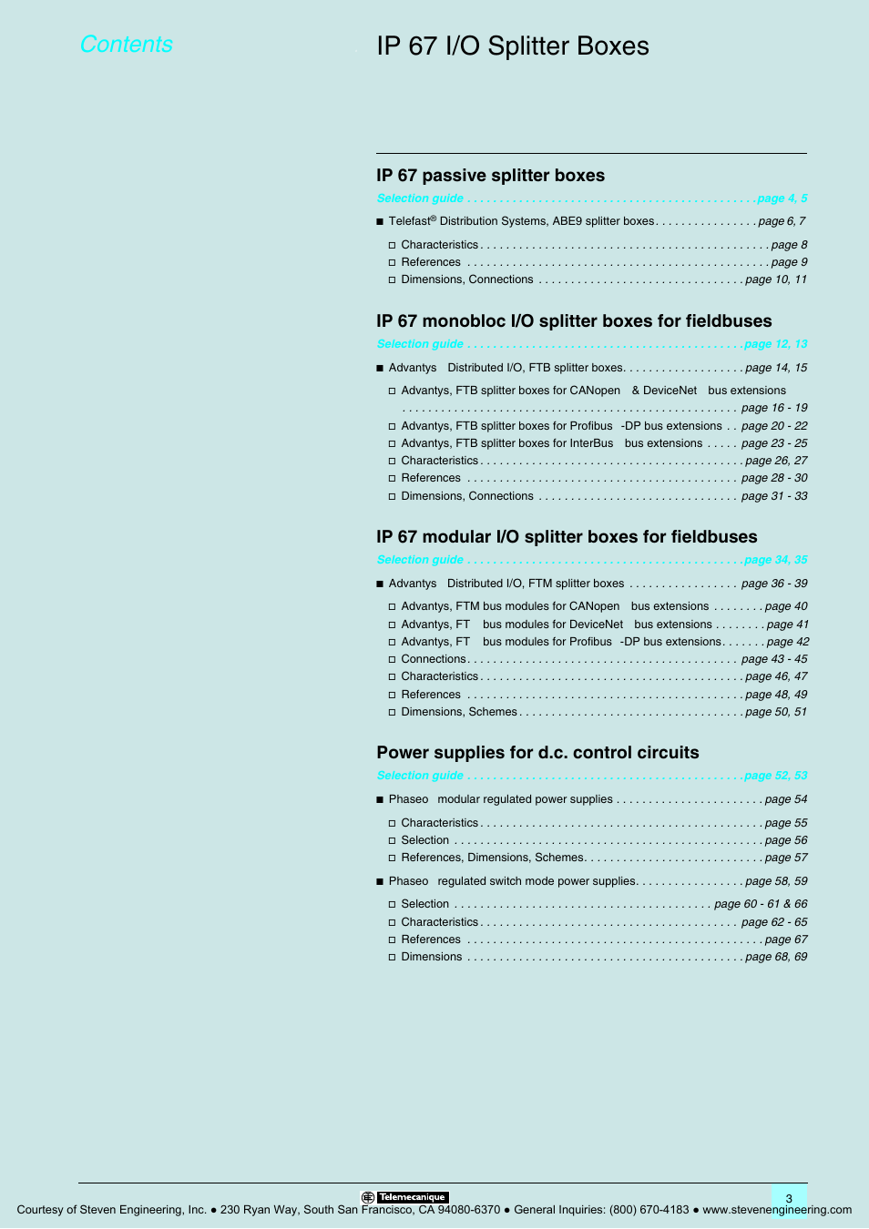 Quantum Instruments Splitter Boxes User Manual | Page 3 / 72