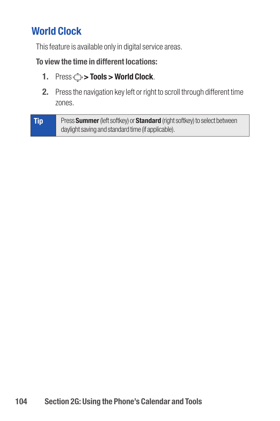 World clock | Qwest S1 User Manual | Page 118 / 187