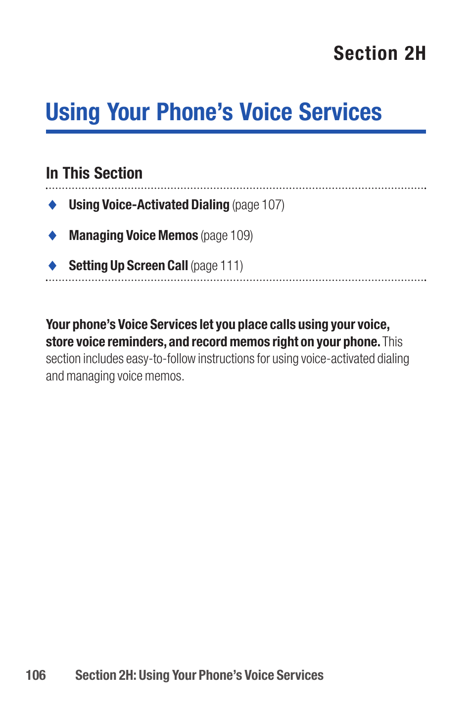 Using your phone’s voice services | Qwest S1 User Manual | Page 120 / 187