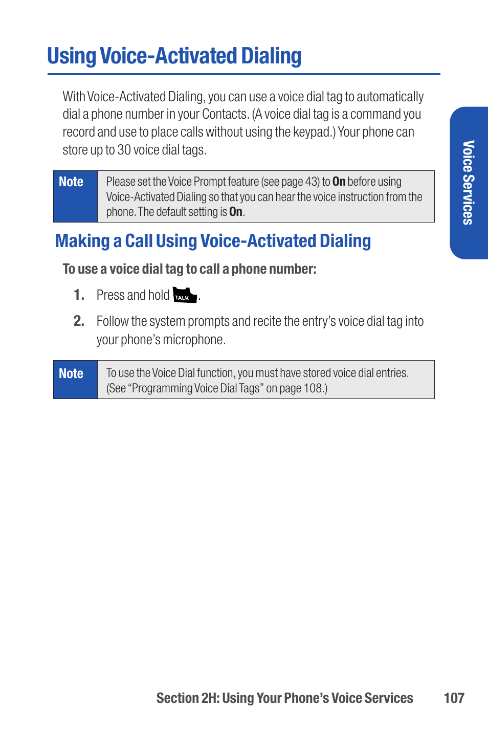 Using voice-activated dialing, Making a call using voice-activated dialing | Qwest S1 User Manual | Page 121 / 187