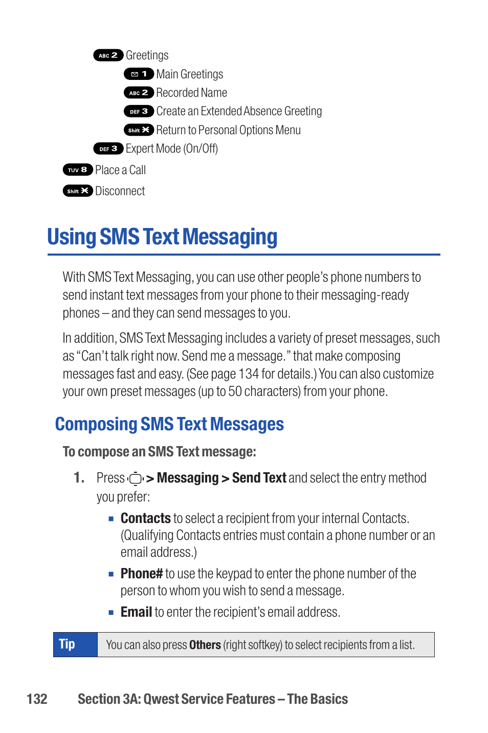 Using sms text messaging, Composing sms text messages | Qwest S1 User Manual | Page 146 / 187