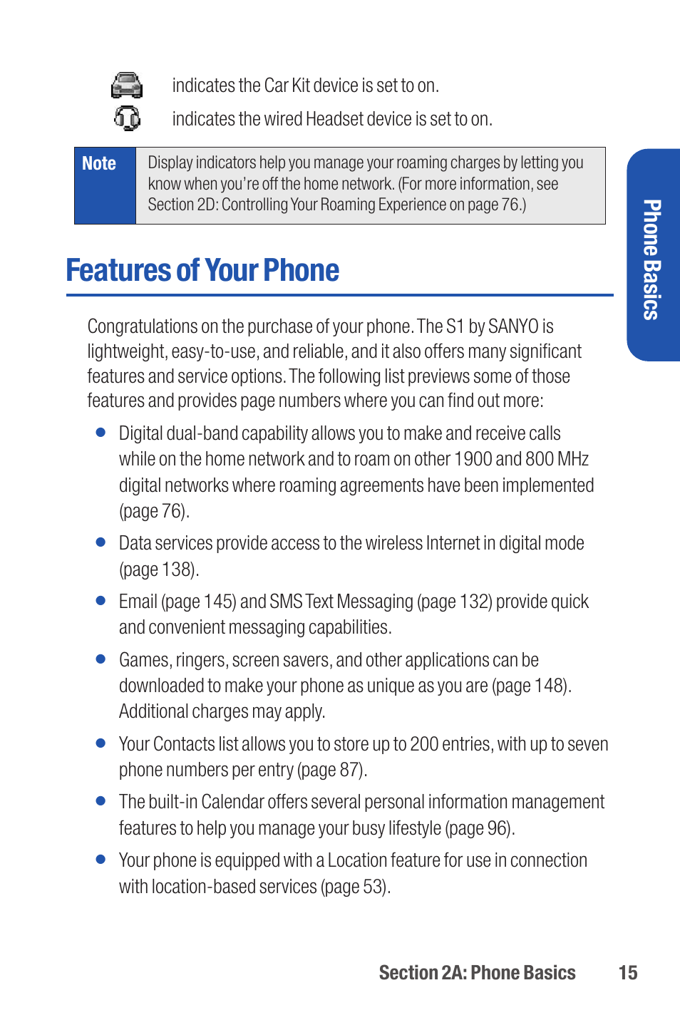 Features of your phone, Phone basics | Qwest S1 User Manual | Page 29 / 187