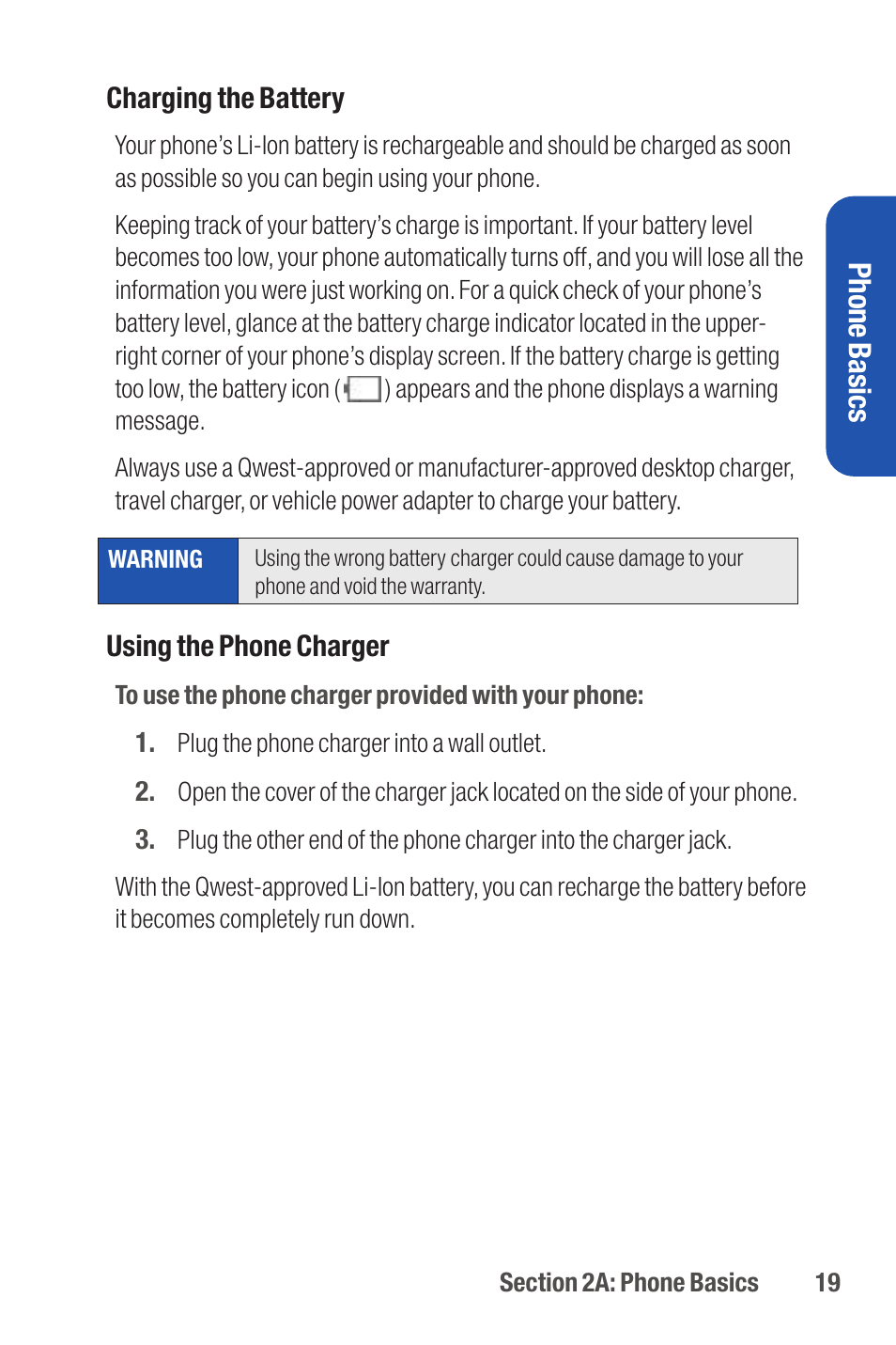 Phone basics | Qwest S1 User Manual | Page 33 / 187