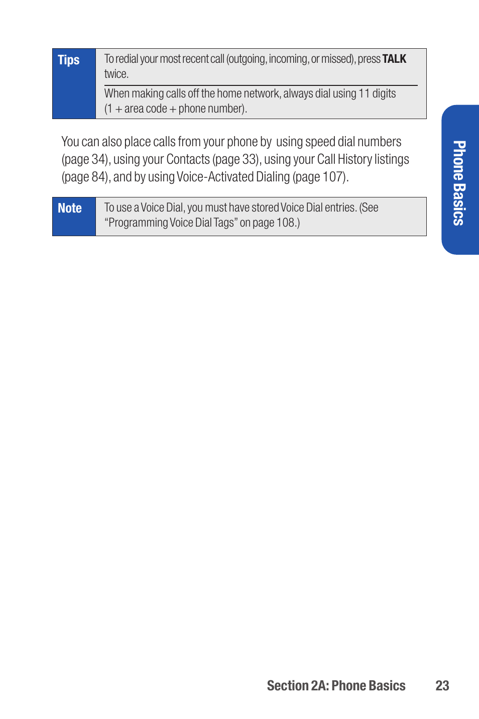 Phone basics | Qwest S1 User Manual | Page 37 / 187