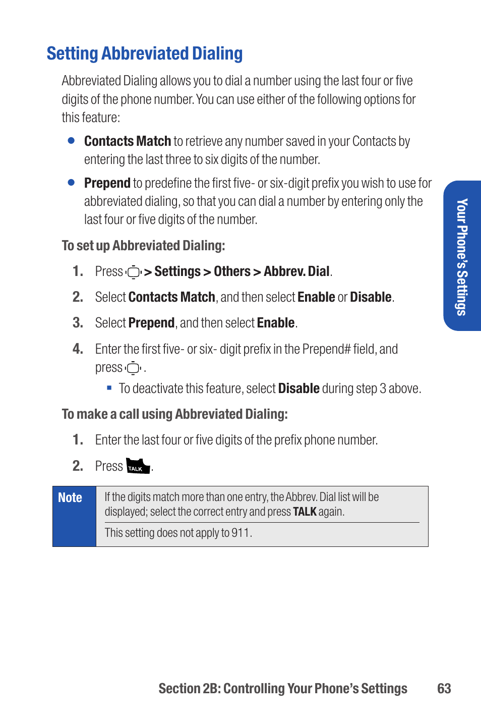 Setting abbreviated dialing | Qwest S1 User Manual | Page 77 / 187