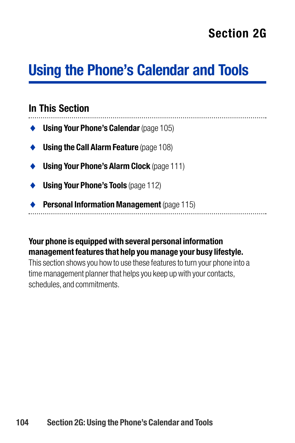 Using the phone’s calendar and tools | Qwest SCP-3200 User Manual | Page 120 / 241