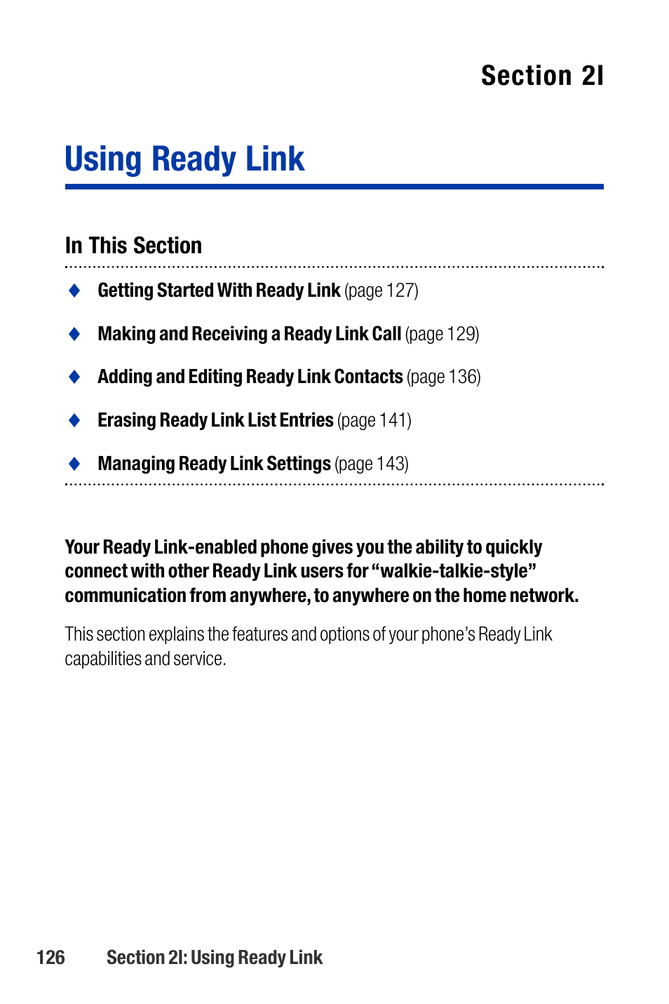 Using ready link | Qwest SCP-3200 User Manual | Page 142 / 241