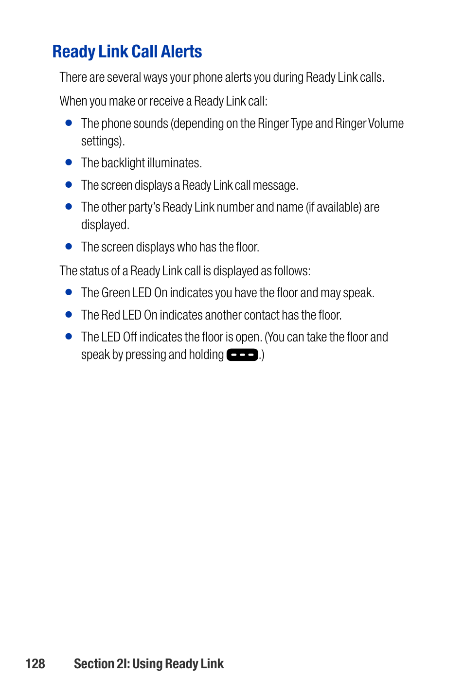 Ready link call alerts | Qwest SCP-3200 User Manual | Page 144 / 241
