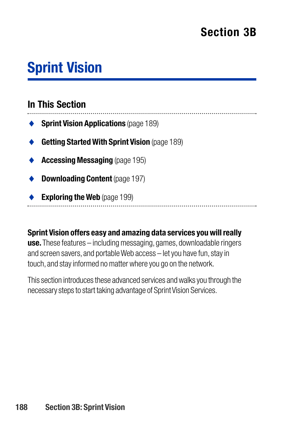 Sprint vision | Qwest SCP-3200 User Manual | Page 204 / 241