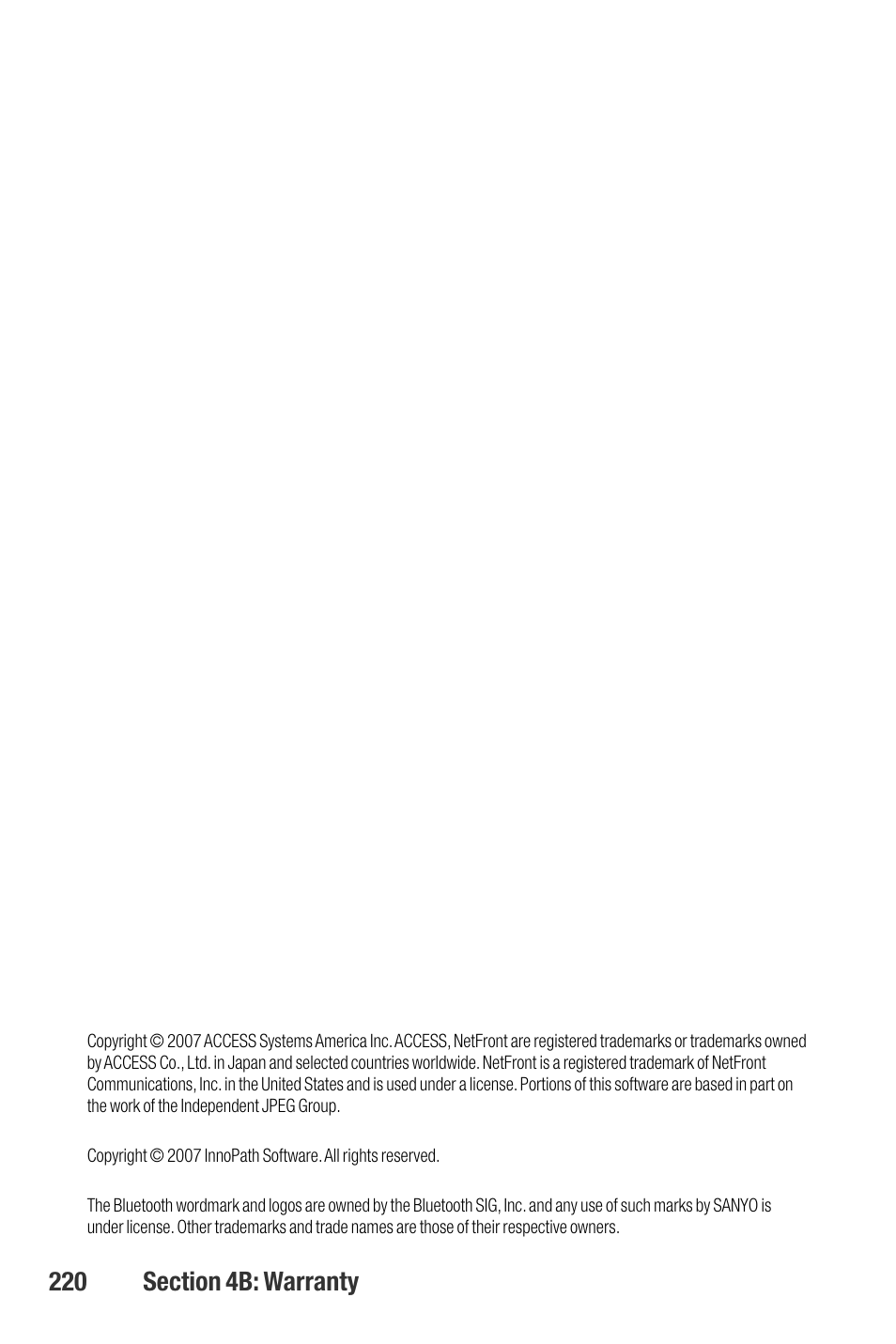 Qwest SCP-3200 User Manual | Page 236 / 241