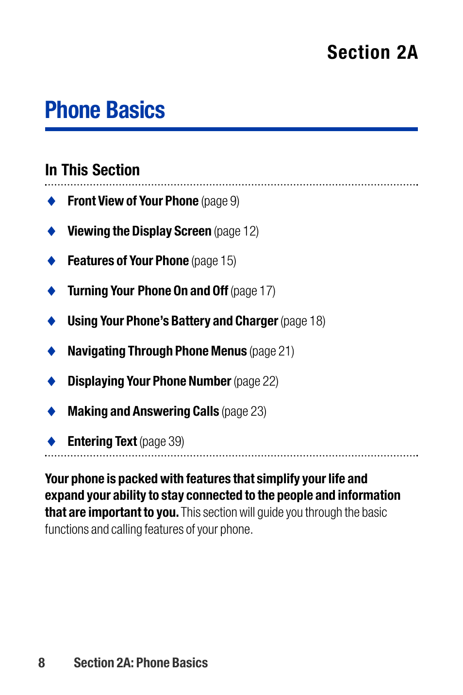 Phone basics | Qwest SCP-3200 User Manual | Page 24 / 241