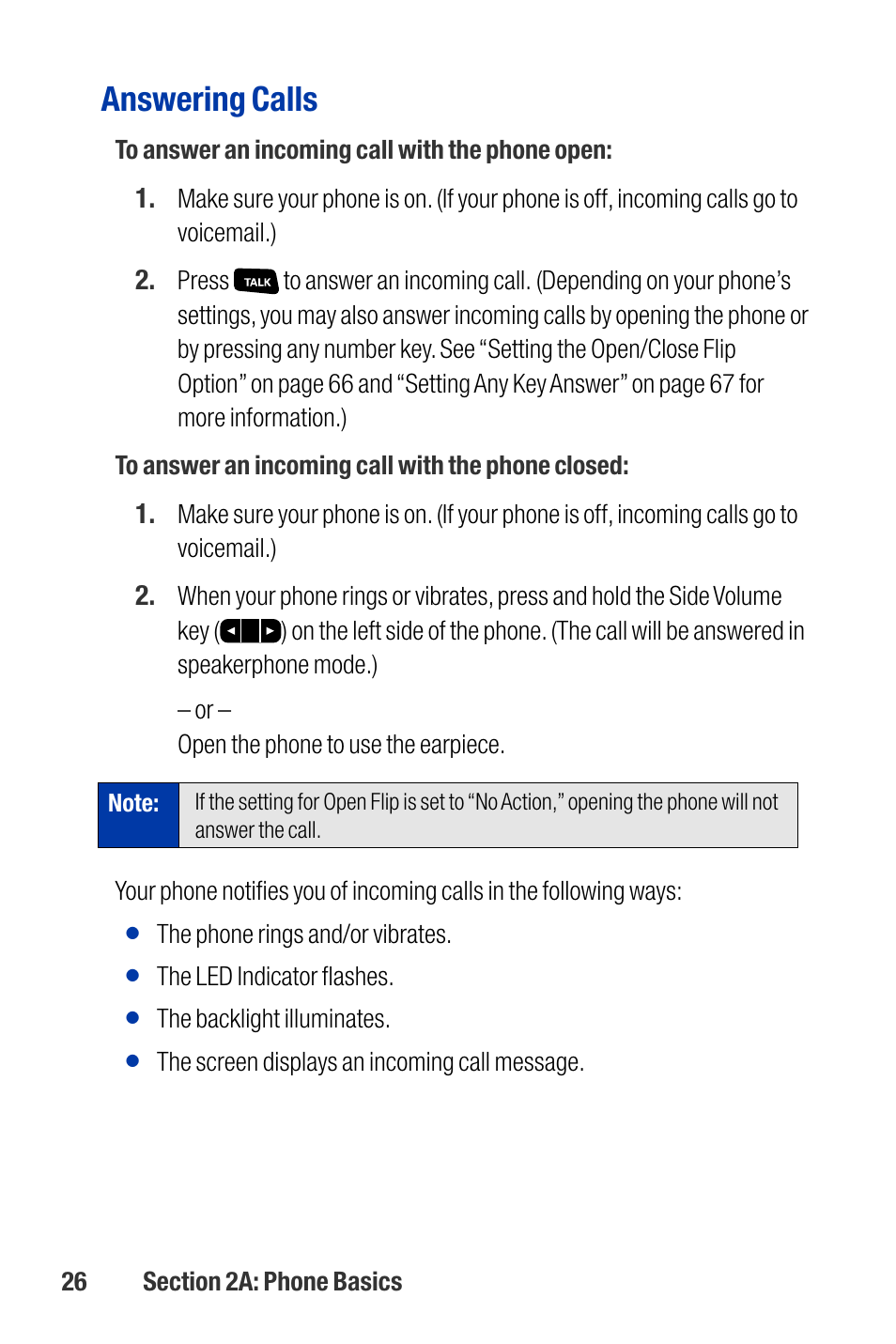 Answering calls | Qwest SCP-3200 User Manual | Page 42 / 241