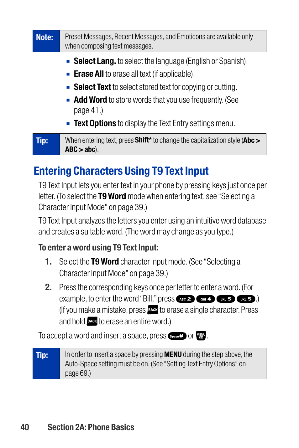 Entering characters using t9 text input | Qwest SCP-3200 User Manual | Page 56 / 241