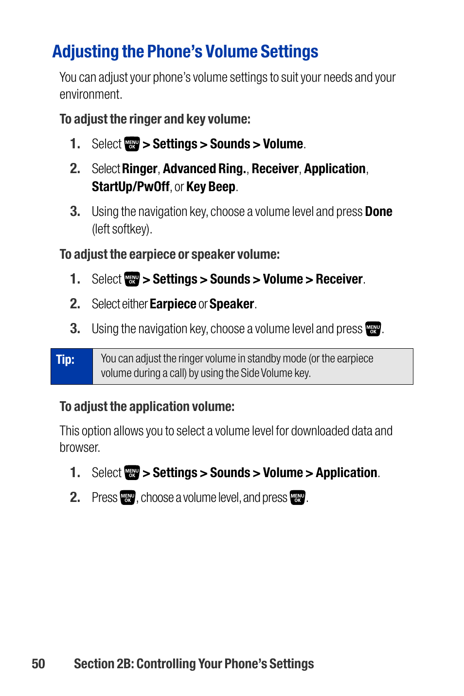 Adjusting the phone’s volume settings | Qwest SCP-3200 User Manual | Page 66 / 241