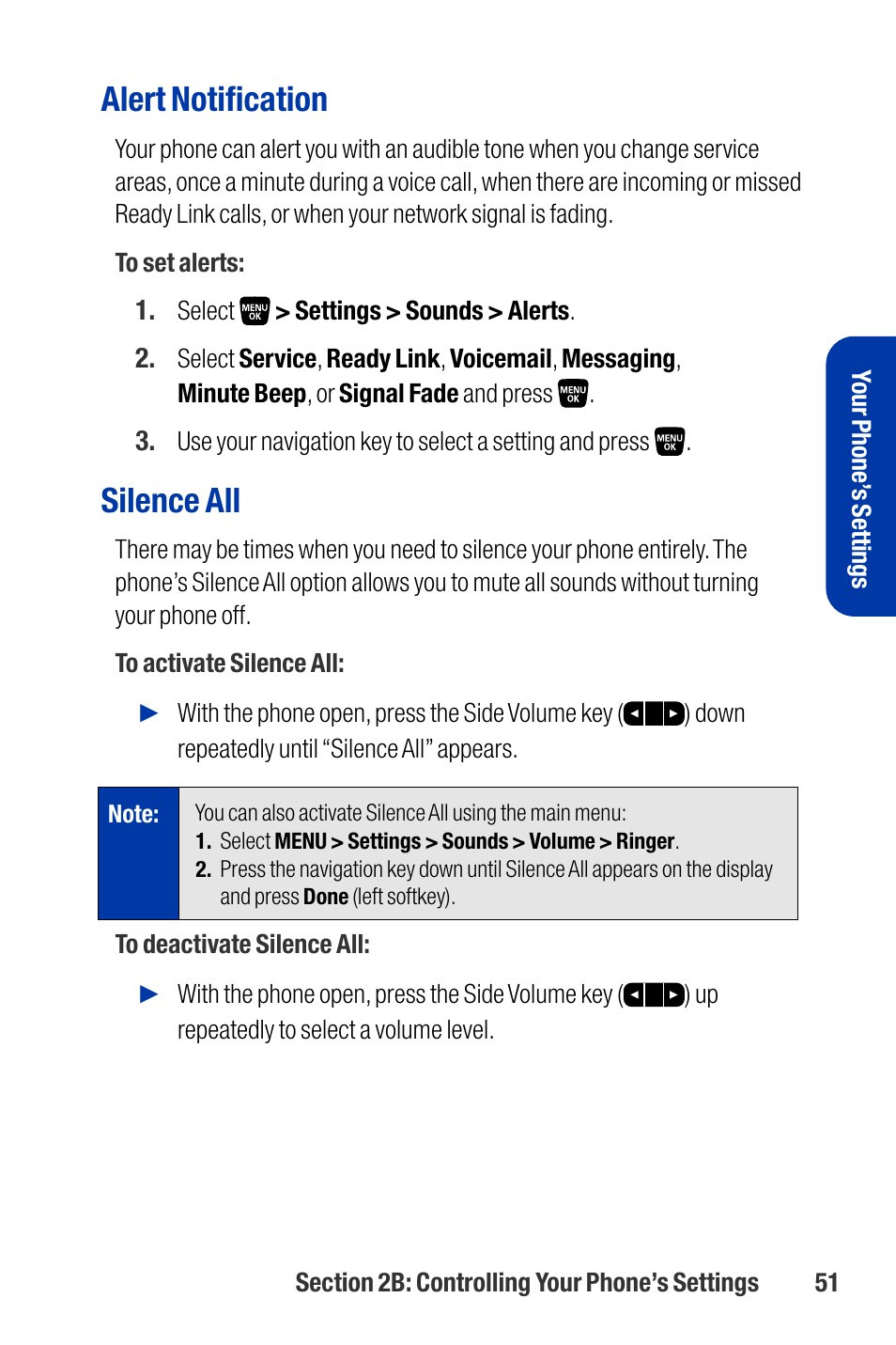 Alert notification, Silence all | Qwest SCP-3200 User Manual | Page 67 / 241