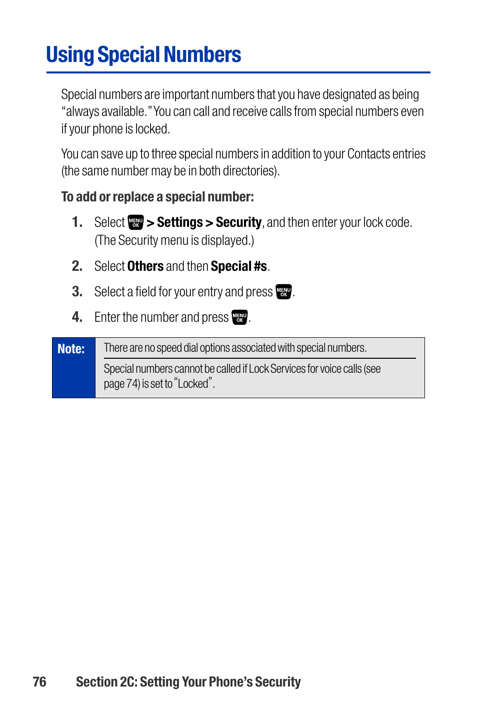 Using special numbers | Qwest SCP-3200 User Manual | Page 92 / 241