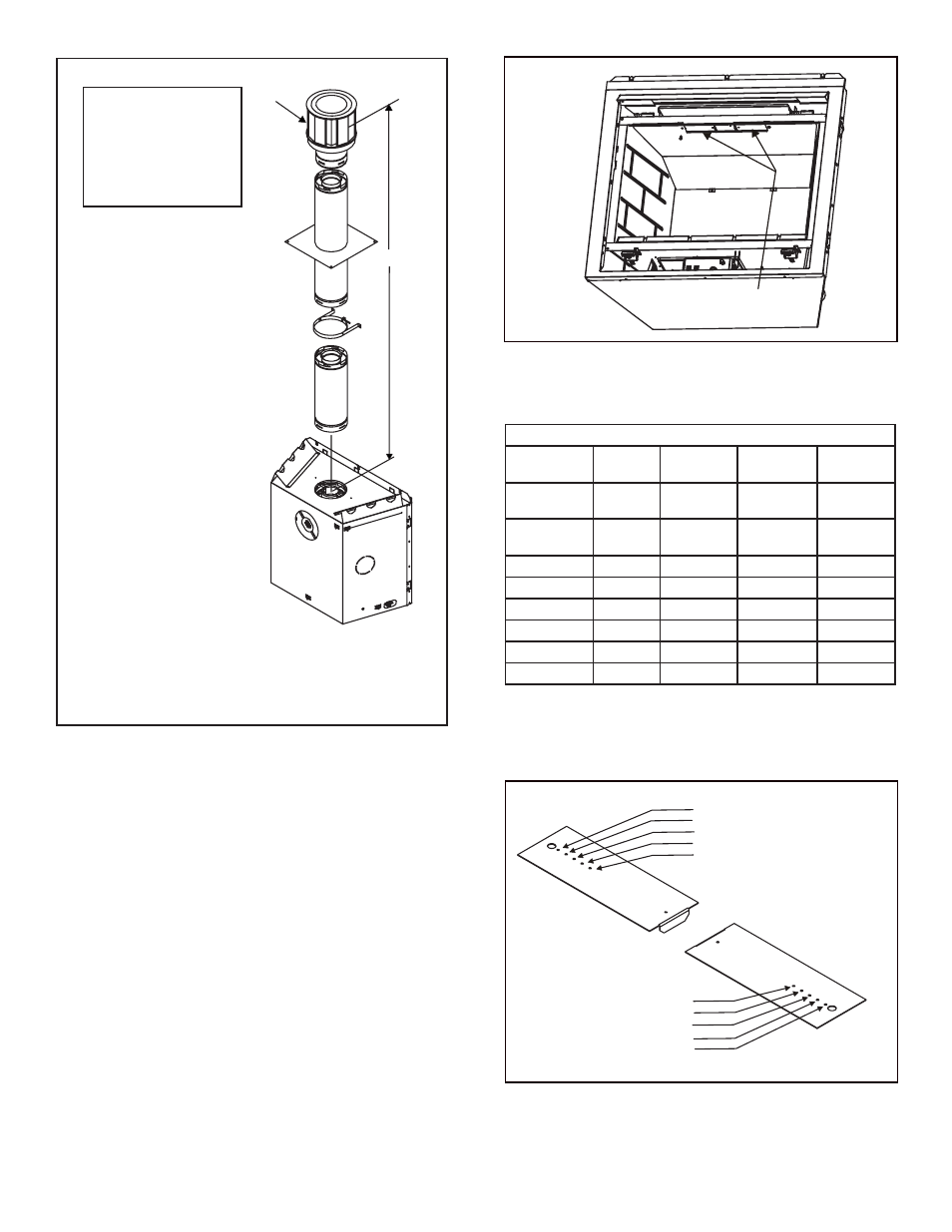 Flue restrictor instructions, Straight up, Adjustable flue restrictor (see figure 8) | Quadra-Fire QV36DC-A User Manual | Page 12 / 36