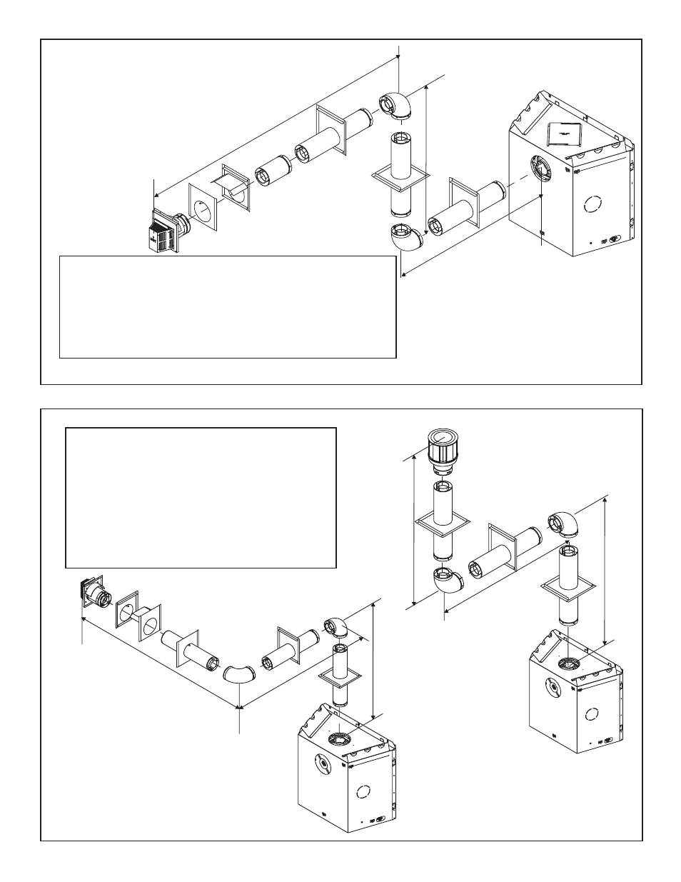 Venting with two (2) 90° elbows, Venting with two (2) 90, Elbows v ft. h + h | Ft.) | Quadra-Fire QV36DC-A User Manual | Page 15 / 36