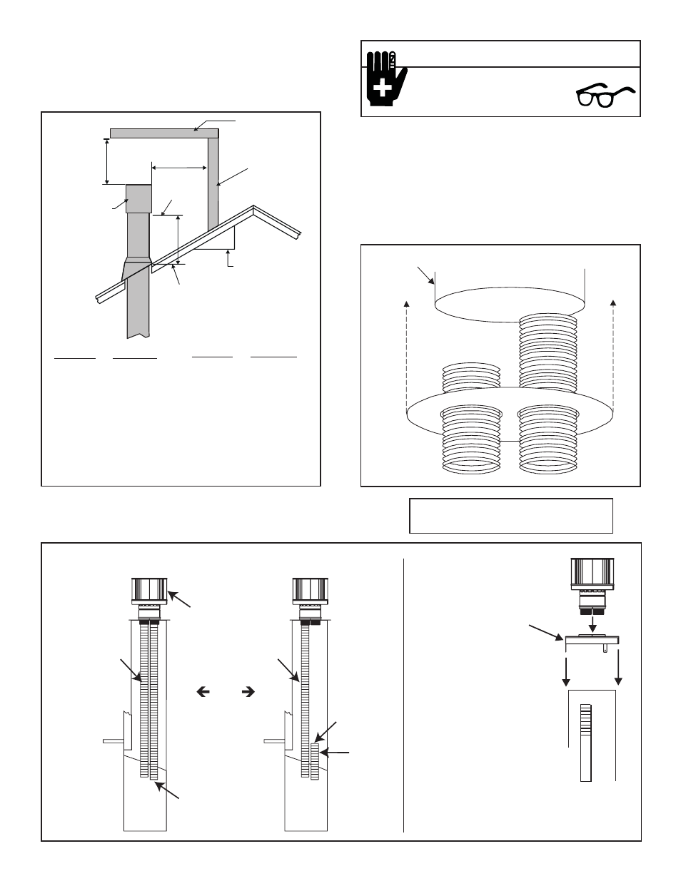 Caution, D. installing adaptor and termination cap, Masonry factory built wood burning | Quadra-Fire QVI-25FB-S User Manual | Page 15 / 41