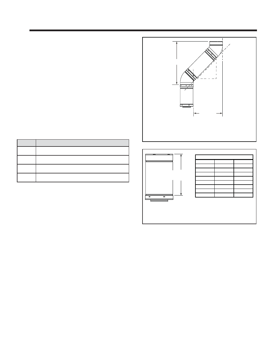 Vent information and diagrams, A. approved pipe, C. use of elbows | B. vent table key, D. measuring standards | Quadra-Fire QFP38-NG User Manual | Page 33 / 76