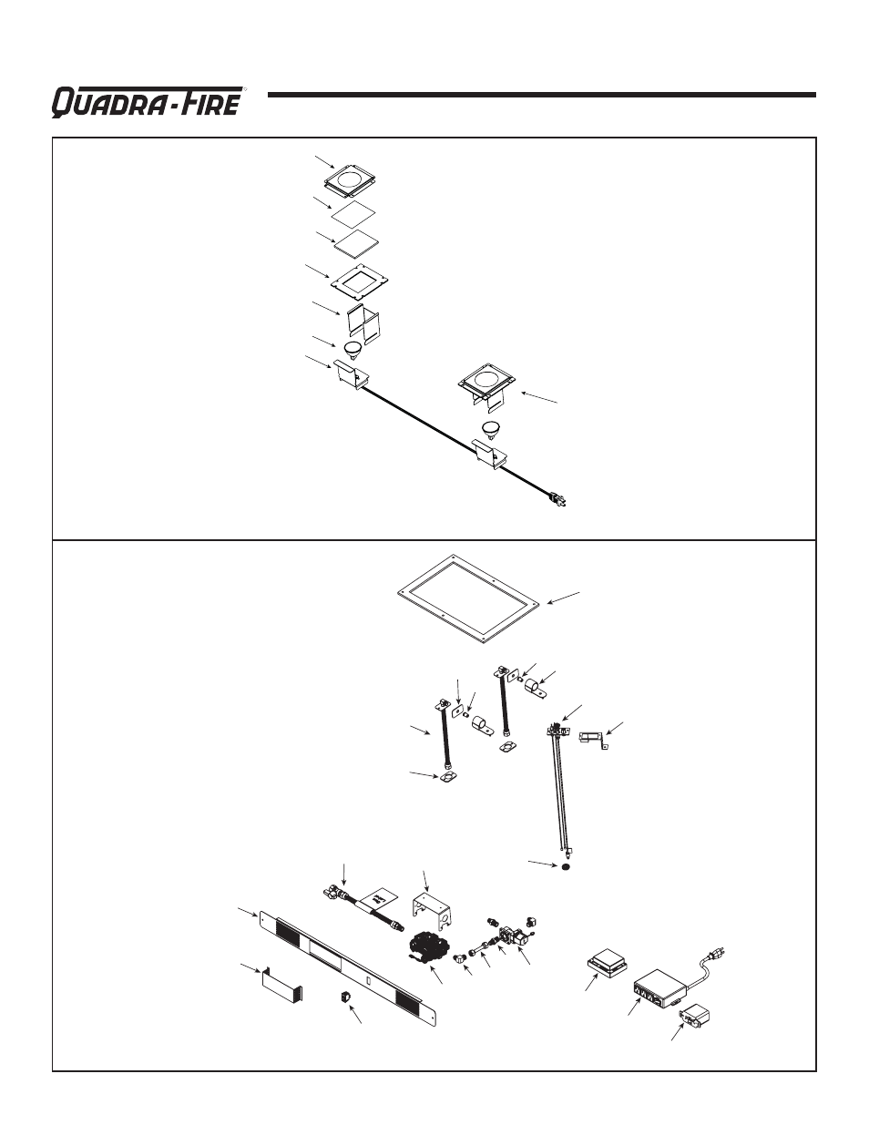 Qfp38-ng, qfp38-lp, Light assembly valve assembly, C. service parts (continued) | Quadra-Fire QFP38-NG User Manual | Page 73 / 76