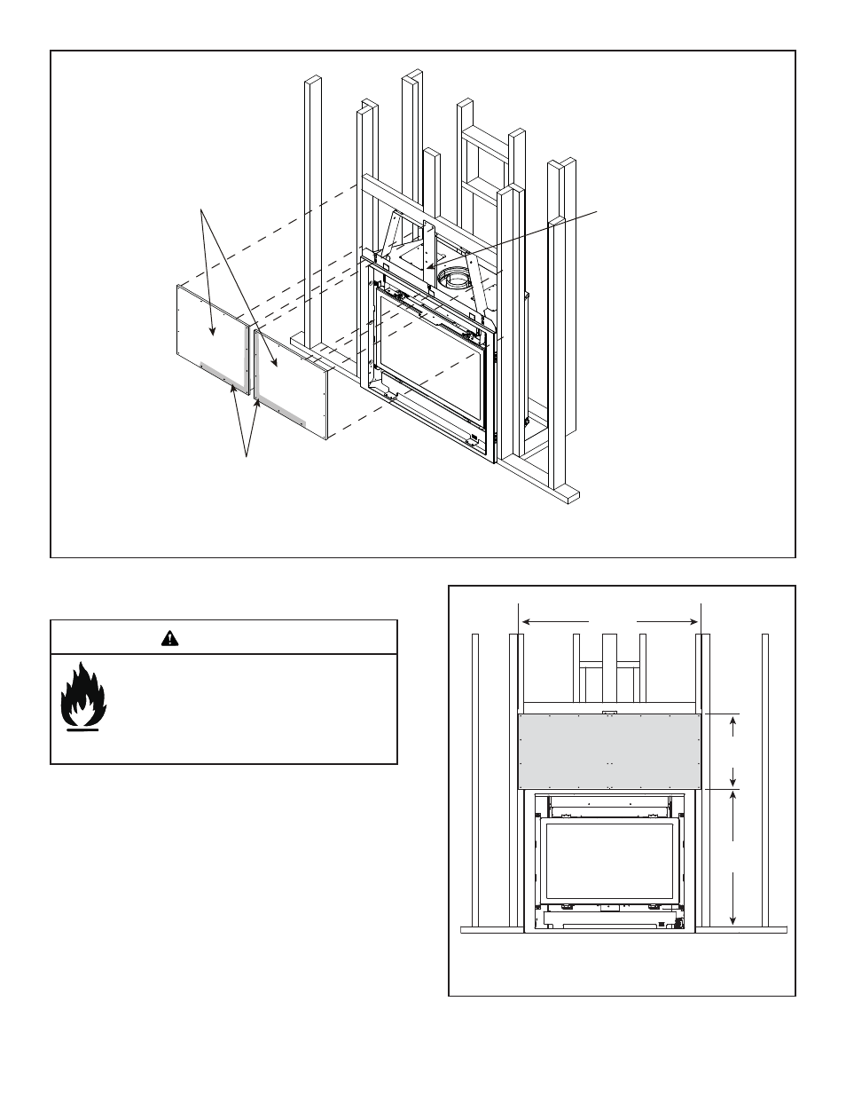 Warning, D. installing non-combustible facing material | Quadra-Fire Expression 36 QV36A-FB User Manual | Page 22 / 56