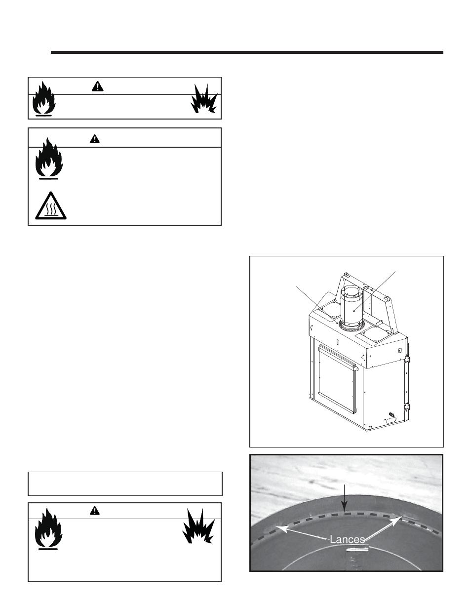 Installing vent pipe, Warning | Quadra-Fire Expression 36 QV36A-FB User Manual | Page 23 / 56