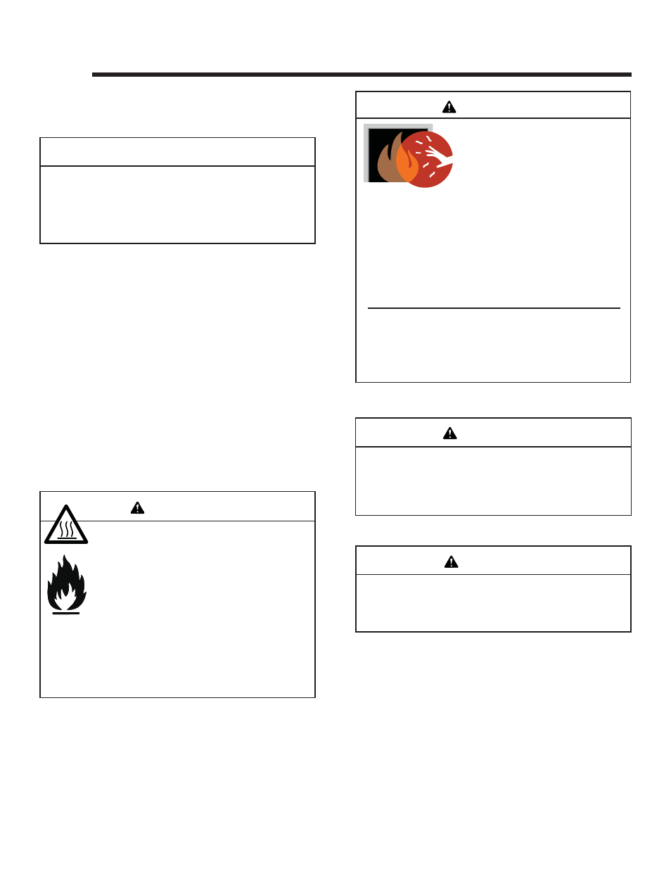 Operating instructions caution, Warning | Quadra-Fire Expression 36 QV36A-FB User Manual | Page 43 / 56