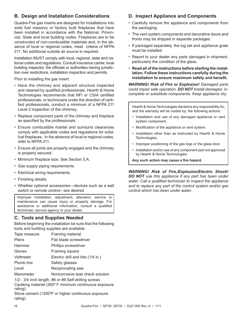 Quadra-Fire QF130 User Manual | Page 16 / 41