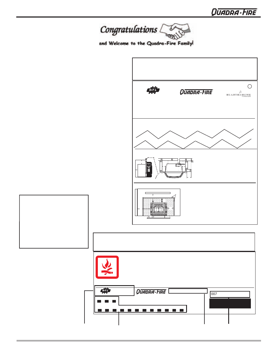Sa mple, Caution, Attention | Castile pellet insert, Rcastile pellet insert | Quadra-Fire CASTINS-CSB User Manual | Page 2 / 52