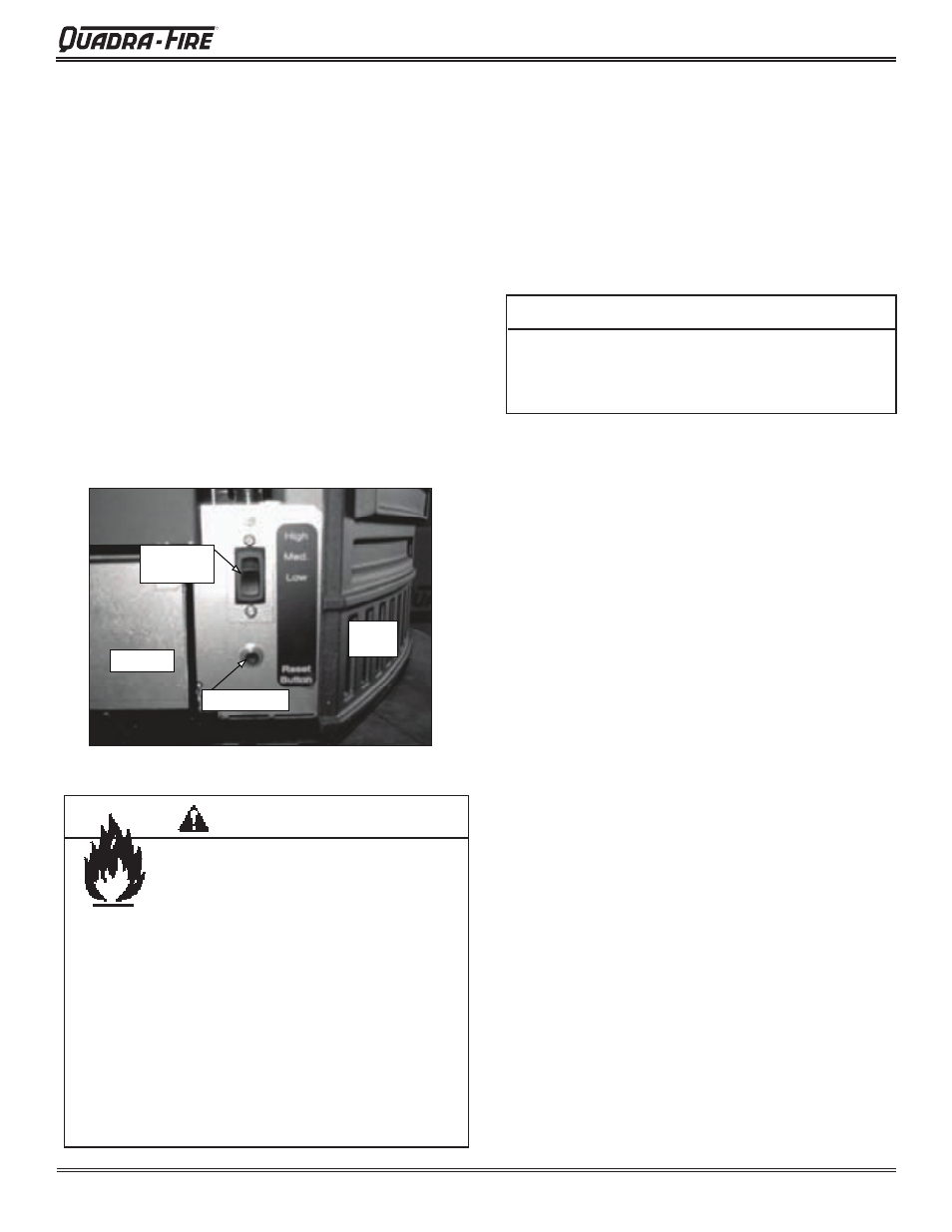 Caution, Warning | Quadra-Fire CASTINS-CSB User Manual | Page 25 / 52
